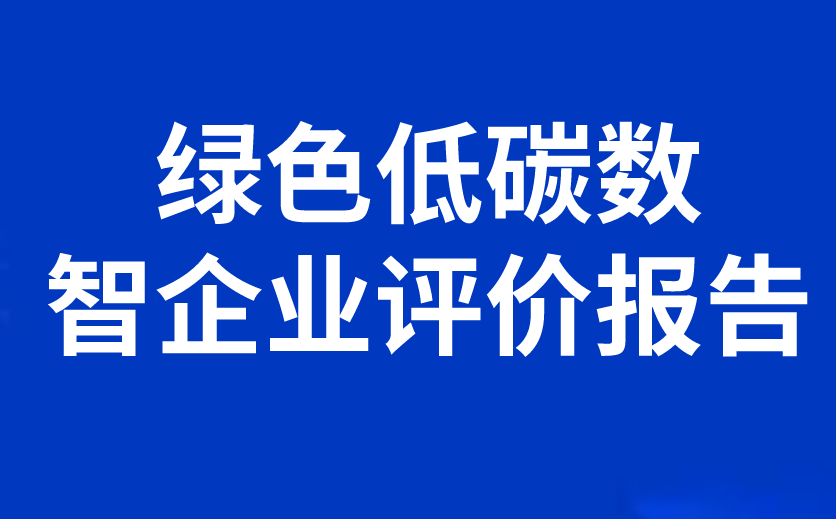 綠色低碳數(shù)智企業(yè)評(píng)價(jià)報(bào)告